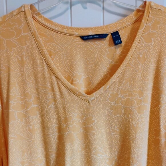 Isaac Mizrahi Melon Print V-Neck Cotton&Modal Tee 3/4 Sleeve-5X- EUC - Picture 2 of 5